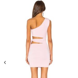 REVOLVE One-Shoulder Dress in Flamingo pink